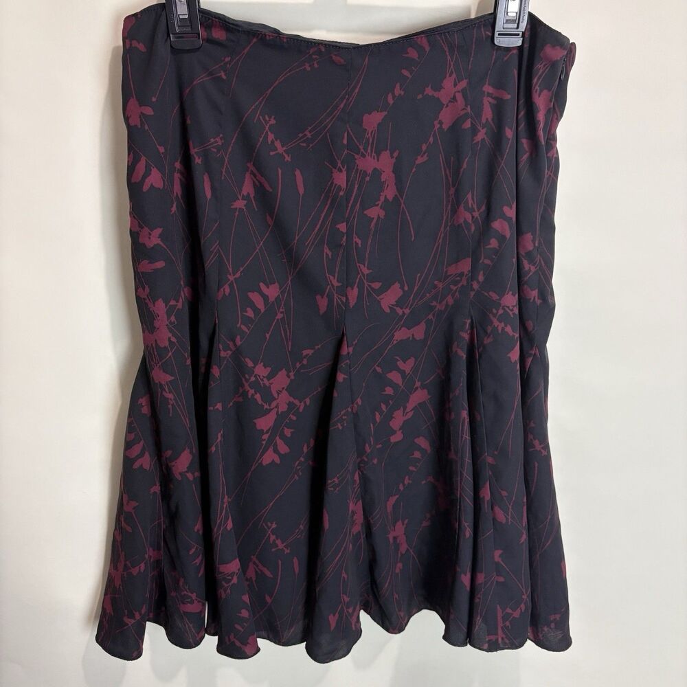 Tailor B Moss Skirt Womens 14 Black Red Floral Fit Flare Lined Y2K Whimsigoth